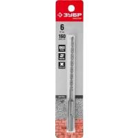 Купить Бур ЗУБР «МАСТЕР» по бетону 6х110/160м «SDS-Plus», заточенный резец, спиральS4, 29315-160-06 оптом в Москве от производителя