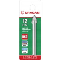 Купить URAGAN Сверло по кафелю, керамике, стеклу с двумя режущими лезвиями, 12 мм, 29830-12 оптом в Москве от производителя