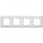 Купить 773654 Рамка 4 поста Cariva белый оптом в Москве от производителя