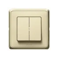 Купить 773758 Выключатель 2клавишный Cariva сл. кость оптом в Москве от производителя