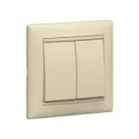 Купить 774305 Выключатель двухклавишный Valena сл.кость оптом в Москве от производителя