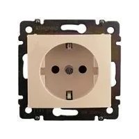 Купить 774321 Розетка 2конт + земля со шторк. Valena сл.кость оптом в Москве от производителя