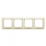 Купить 774354 Рамка горизонтальная 4поста Valena сл.кость оптом в Москве от производителя
