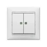 Купить 774428  Выключатель двухклавишный Valena белый оптом в Москве от производителя