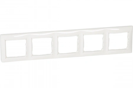 Купить 774455 Рамка горизонтальная 5пост Valena белый оптом в Москве от производителя