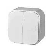 Купить 782202 Quteo выключатель 2-клавишный, 10А, цвет белый оптом в Москве от производителя