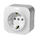 Купить 782211 Quteo розетка с заземлением без защитных шторок, цвет белый оптом в Москве от производителя