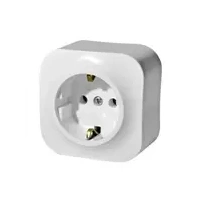 Купить 782211 Quteo розетка с заземлением без защитных шторок, цвет белый оптом в Москве от производителя