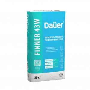 Купить Dauer FINNER INTER 43 W Шпатлевка гипсовая выравнивающая белая 20 кг оптом в Москве от производителя