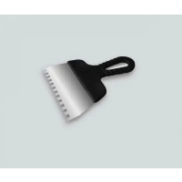 Купить DECOR Шпатель с черной ручкой нерж.сталь 200 мм, зуб 4*4 мм (20шт/уп) 311-3200 оптом в Москве от производителя