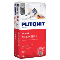 Купить PLITONIT 3 Затирка для швов плитки (2-6 мм) бежевая 20 кг (48шт/подд.) оптом в Москве от производителя