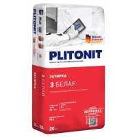 Купить PLITONIT 3 Затирка для швов плитки (2-6 мм) белая 20 кг (48шт/подд.) оптом в Москве от производителя