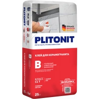 Купить PLITONIT В усиленный армирующими волокнами для керамогранитной и керамической плитки, класс С1Т 25 кг  (48шт/подд.) оптом в Москве от производителя