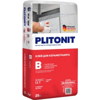 Купить PLITONIT В усиленный армирующими волокнами для керамогранитной и керамической плитки, класс С1Т 25 кг  (48шт/подд.) оптом в Москве от производителя
