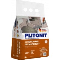 Купить PLITONIT СуперКамин ТермоРемонт термостойкий раствор для ремонта печей и каминов 4 кг (224шт/подд.) оптом в Москве от производителя