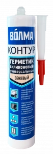 Купить ВОЛМА Контур Герметик силиконовый универсальный  290мл бежевый оптом в Москве от производителя
