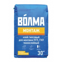 Купить Монтажный клей Волма Монтаж гипсовый для ПГП, ГВЛ, ГКЛ, 30 кг оптом в Москве от производителя