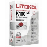 Купить Клей для плитки Litokol Hyperflex K100 Белый 20 кг оптом в Москве от производителя