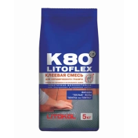 Купить Клей для плитки Litokol Litoflex K80 Серый 5 кг оптом в Москве от производителя