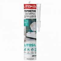 Купить Литокол LITOKOL LITOSIL Герметик-затирка высокоэластичный санитарный силиконовый для влажных помещений Прозрачный 280 мл оптом в Москве от производителя