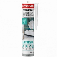 Купить Литокол LITOKOL LITOSIL Герметик-затирка высокоэластичный санитарный силиконовый для влажных помещений Серый 280 мл оптом в Москве от производителя