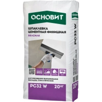 Купить Шпатлевка цементная финишная белая ОСНОВИТ БЕЛСИЛК PC32 W, 20 кг оптом в Москве от производителя