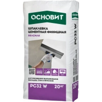 Купить Шпатлевка цементная финишная белая ОСНОВИТ БЕЛСИЛК PC32 W, 20 кг оптом в Москве от производителя
