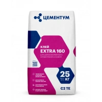 Купить ЦЕМЕНТУМ Клей для плитки Extra 160, С2ТЕ  25 кг (56шт/под) оптом в Москве от производителя