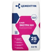 Купить ЦЕМЕНТУМ Клей для плитки ЭКСТРА 160, С2ТЕ  25 кг (56шт/под) оптом в Москве от производителя