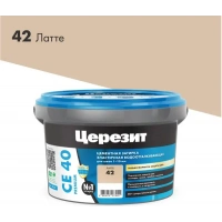 Купить Затирка эластичная водооттал. ЦЕРЕЗИТ CE 40 противогриб, №42 латте, 2 кг оптом в Москве от производителя