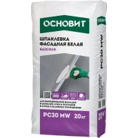 Купить Шпатлевка фасадная Основит Базсилк РС30  MW  белая, 20 кг оптом в Москве от производителя