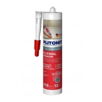 Купить PLITONIT PlitoSil Premium Герметик сверхэластичный силиконовый для влажных помещений, базальтовый 310 мл оптом в Москве от производителя