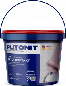 Купить PLITONIT Грунт БетонКонтакт Адгезионный праймер для обработки гладких оснований 1.5 кг  (288шт/подд.) оптом в Москве от производителя