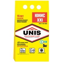 Купить Клей плиточный Юнис ХХI, 5 кг оптом в Москве от производителя