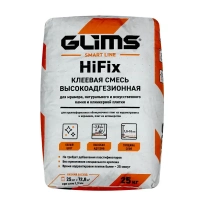 Купить Клей плиточный GLIMS HiFix Белый высокопрочный, 25 кг оптом в Москве от производителя