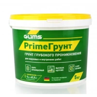 Купить Грунтовка глубокого проникновения Glims PrimeГрунт с антисептиком 5 кг оптом в Москве от производителя