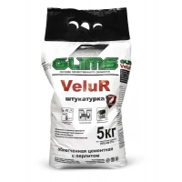 Купить Штукатурка облегченная цементная Glims VeluR, 5кг оптом в Москве от производителя