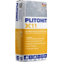 Купить PLITONIT ЭС11 цементная штукатурка для механизированного и ручного нанесения  25 кг  (48шт/подд.) оптом в Москве от производителя