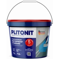 Купить PLITONIT WaterProof Standard Эластичная гидоизоляционная мастика для внутренних работ 14 кг  (44шт/подд.) оптом в Москве от производителя