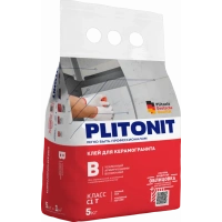 Купить PLITONIT В усиленный армирующими волокнами для керамогранитной и керамической плитки, класс С1Т 5 кг  (168шт/подд.) оптом в Москве от производителя