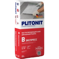 Купить PLITONIT В экспресс (Вб) Быстротвердеющий клей, класс С1Т 25 кг  (48шт/подд.) оптом в Москве от производителя
