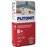 Купить PLITONIT В+ Клей для крупноформатного керамогранита и натурального камня, класс С2ТЕ  25 кг  (48шт/подд.) оптом в Москве от производителя
