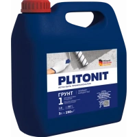 Купить PLITONIT Грунт 1 Праймер-концентрат 1:5 акрилатный для подготовки оснований 3 кг  (144шт/подд.) оптом в Москве от производителя
