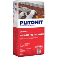 Купить PLITONIT Затирка Colorit Fast Clinker темно-серый 25 кг (48шт/подд.) оптом в Москве от производителя