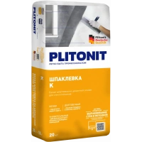 Купить PLITONIT К белая Шпаклевка цементная  20 кг  (48шт/подд.) оптом в Москве от производителя