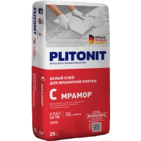 Купить PLITONIT С мрамор Клей для мраморной плитки супер белый, класс С1ТЕ 25 кг  (48шт/подд.) оптом в Москве от производителя
