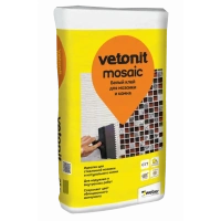 Купить Белый клей для мозаики и камня ВЕТОНИТ Мозаик, 25 кг оптом в Москве от производителя