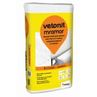 Купить Белый клей для камня, керамогранита и стекла ВЕТОНИТ Мрамор, 25 кг оптом в Москве от производителя