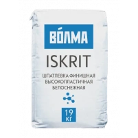 Купить Шпатлевка финишная полимерная белоснежная ВОЛМА-ISKRIT , 19 кг оптом в Москве от производителя