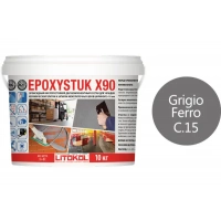 Купить Литокол Epoxystuk Х90 Эпоксидная затирка C.15 Grigio Ferro (Серый) 10кг оптом в Москве от производителя